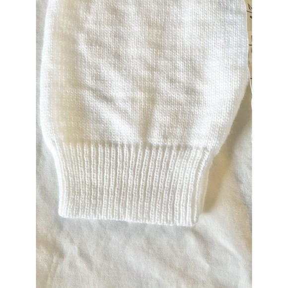 Womens White Knit High Rise Pants Drawstring Ribbed Size XL Sweatpants Jogger - Picture 7 of 13